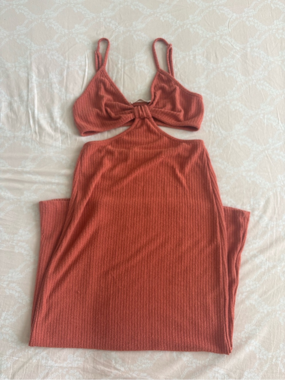 Audrey 3+1 Terracotta Knot Front Sundress